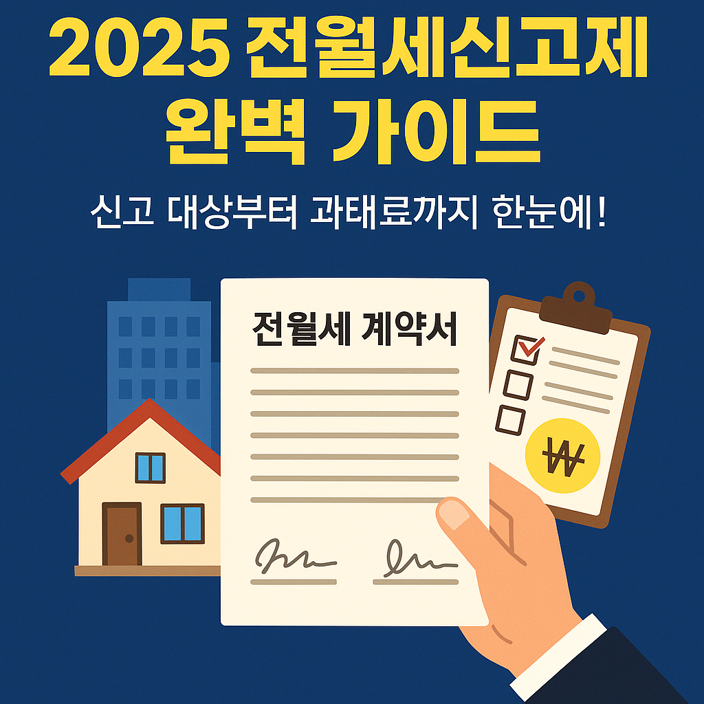 2025 전월세신고제 완벽 가이드｜신고 대상부터 과태료까지 한눈에!