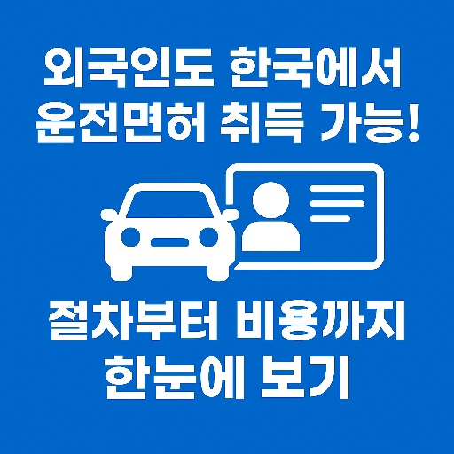 외국인도 한국에서 운전면허 취득 가능! 절차부터 비용