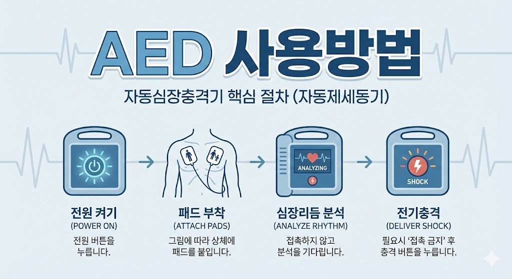 AED 앞에서 멈추지 않기｜여성 환자 패드 부착, 익수 인공호흡 CPR &lsquo;현장형&rsquo; 정리