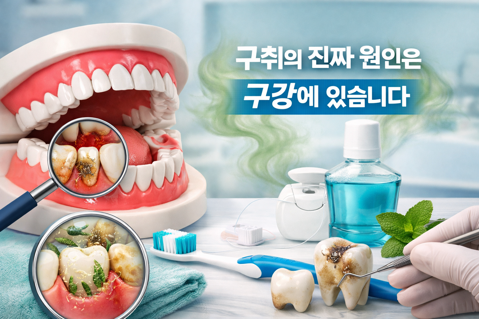 입냄새 원인 (구강 문제, 침 분비, 예방법)