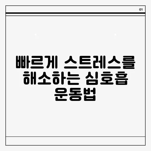빠르게 스트레스를 해소하는 심호흡 운동법
