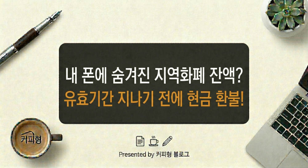 지역화폐 낙전 활용법 안내 커피형 블로그 썸네일 이미지