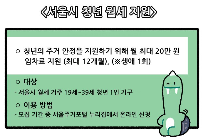 서울시 청년 월세 지원