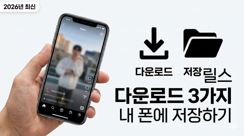 인스타 릴스 영상 다운로드 3가지 방법 – 원하는 영상 내 폰에 저장하기