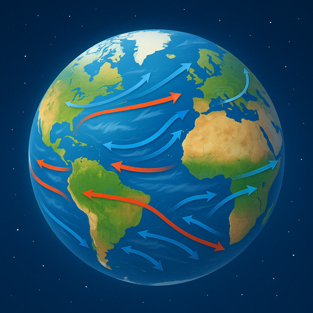 코리올리 효과와 편서풍·무역풍 형성 원리