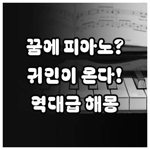 피아노 선물 받는 꿈 해몽과 새로운 ..