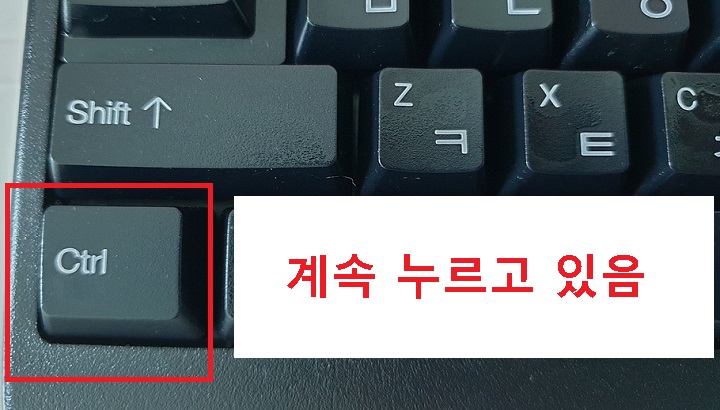 CTRL 키 보임