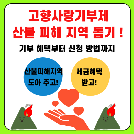 고향사랑 기부제로 산불 피해 지역 돕기