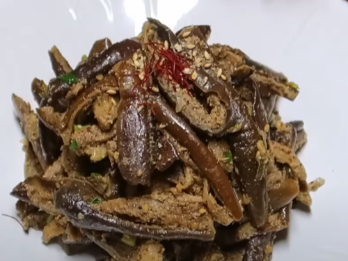 말린 가지나물 볶음