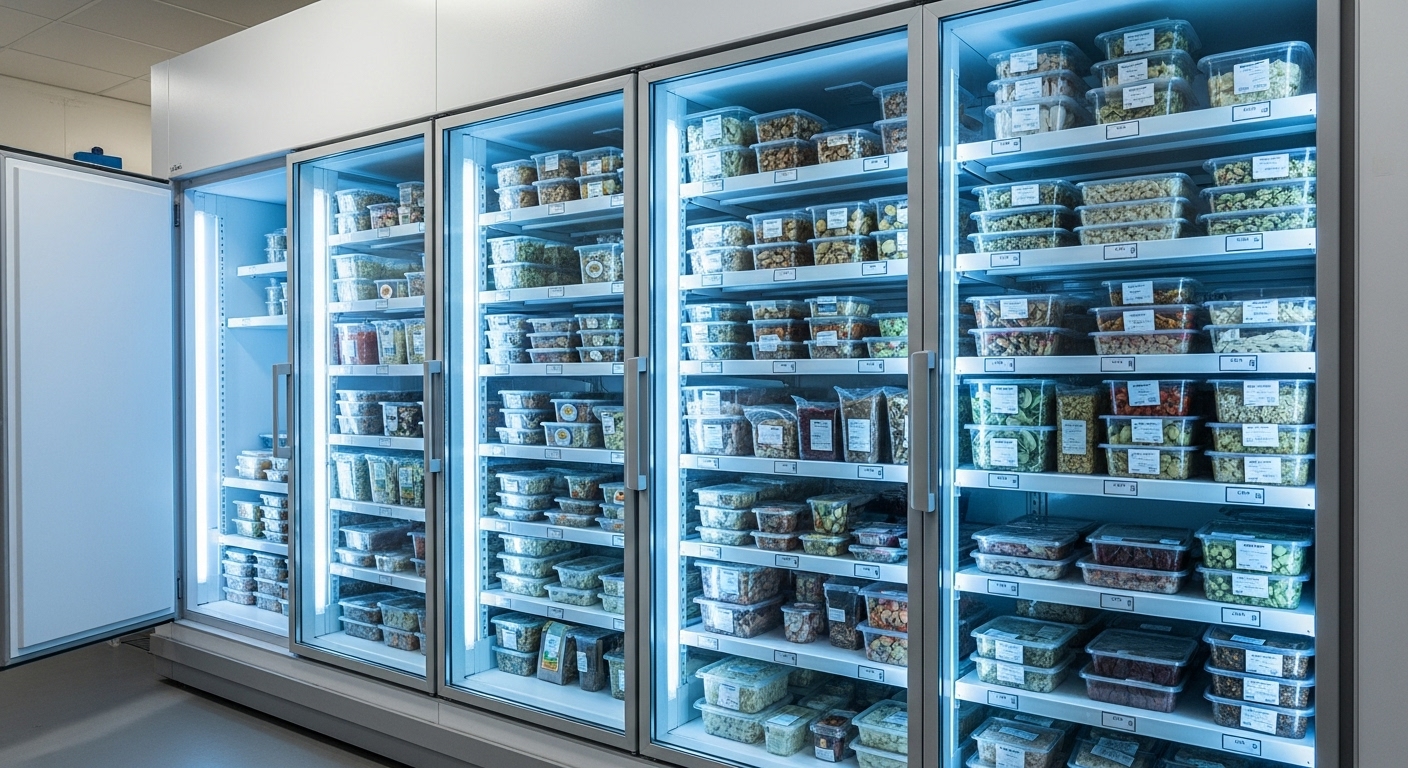 신선한 상태를 오래 유지하기 위해 냉동 보관