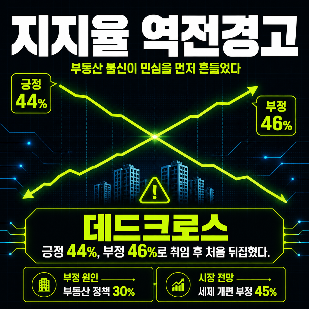 지지율 역전경고