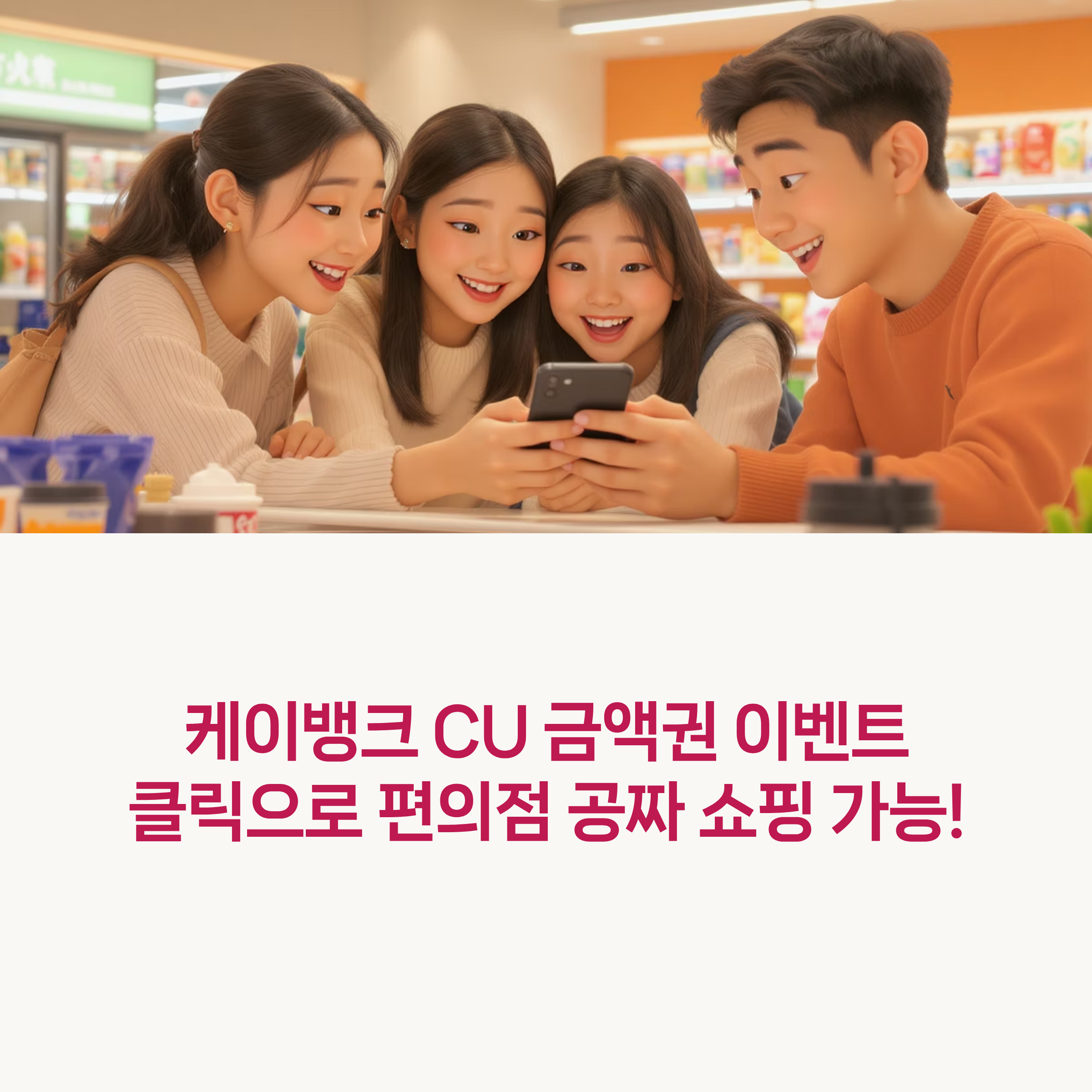 케이뱅크 CU 편의점 금액권 이벤트 참여방법, 클릭만으로 상품권 받는 꿀팁