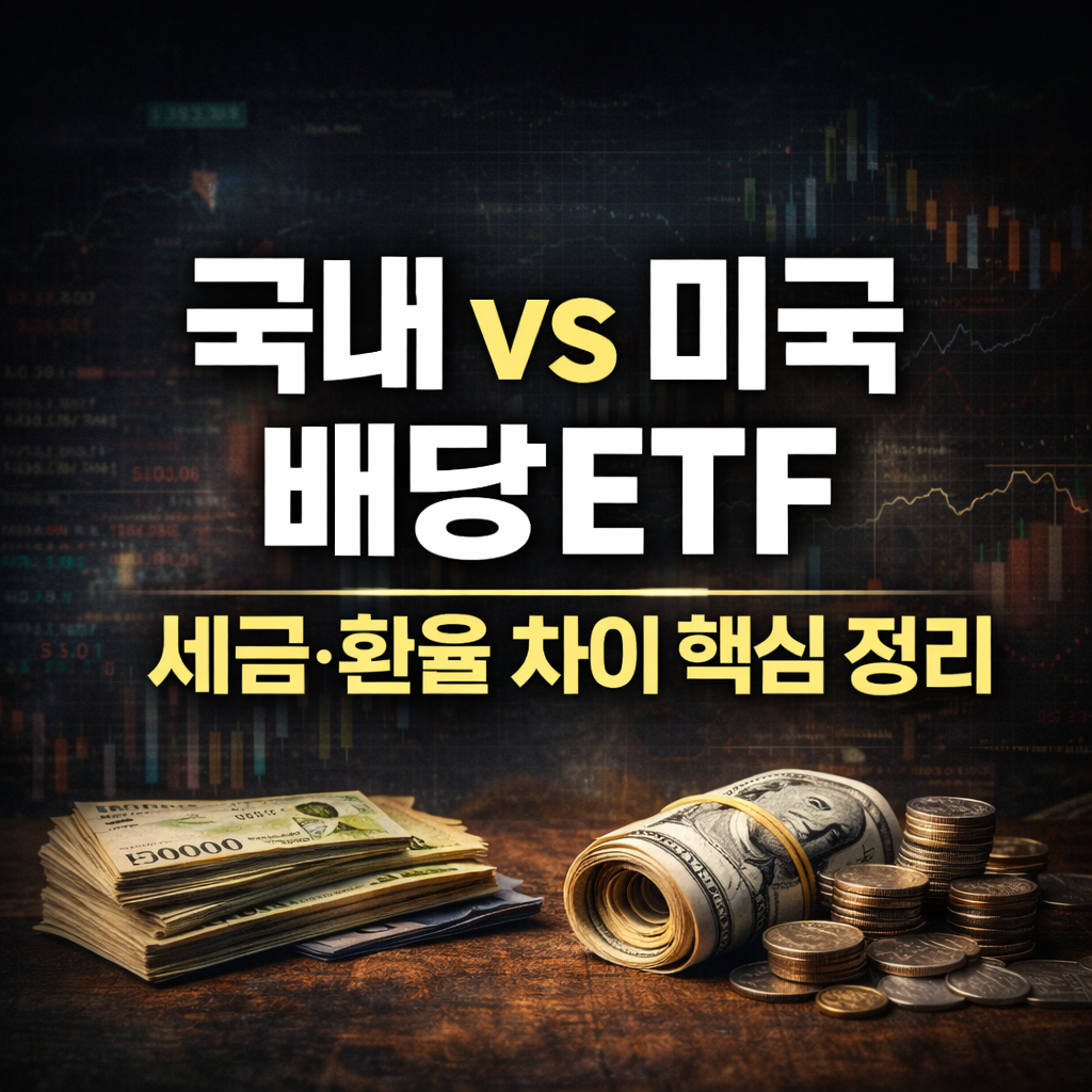 국내 배당 ETF vs 미국 배당 ETF 차이점|세금·환율까지 정리