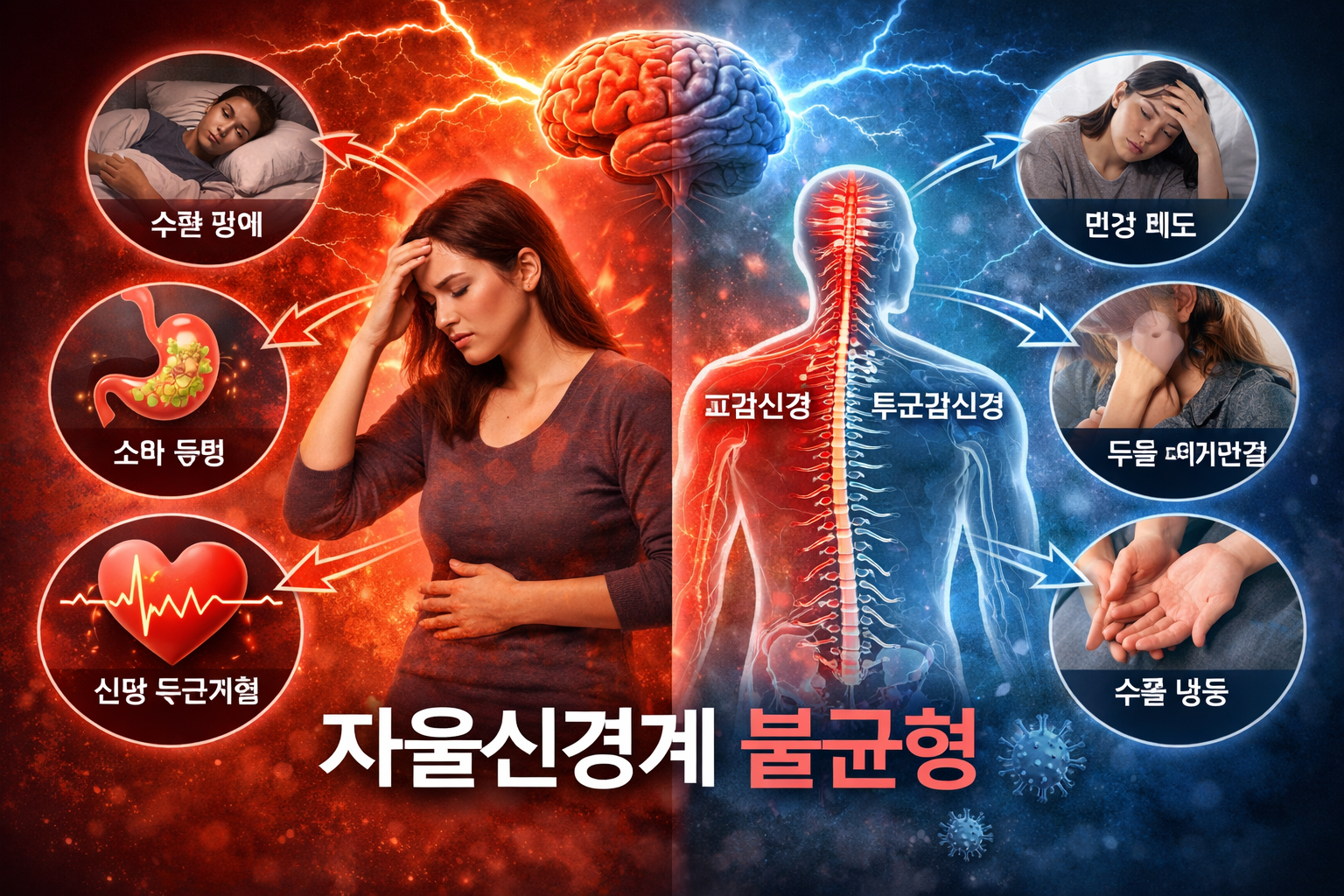 자율신경계균형이 무너지면 나타나는 증상