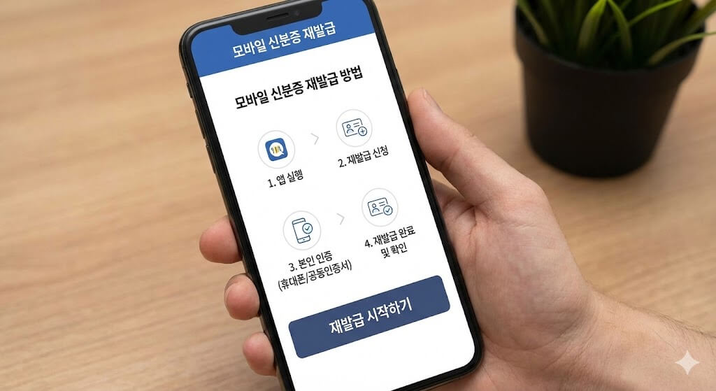 모바일 신분증 재발급 방법