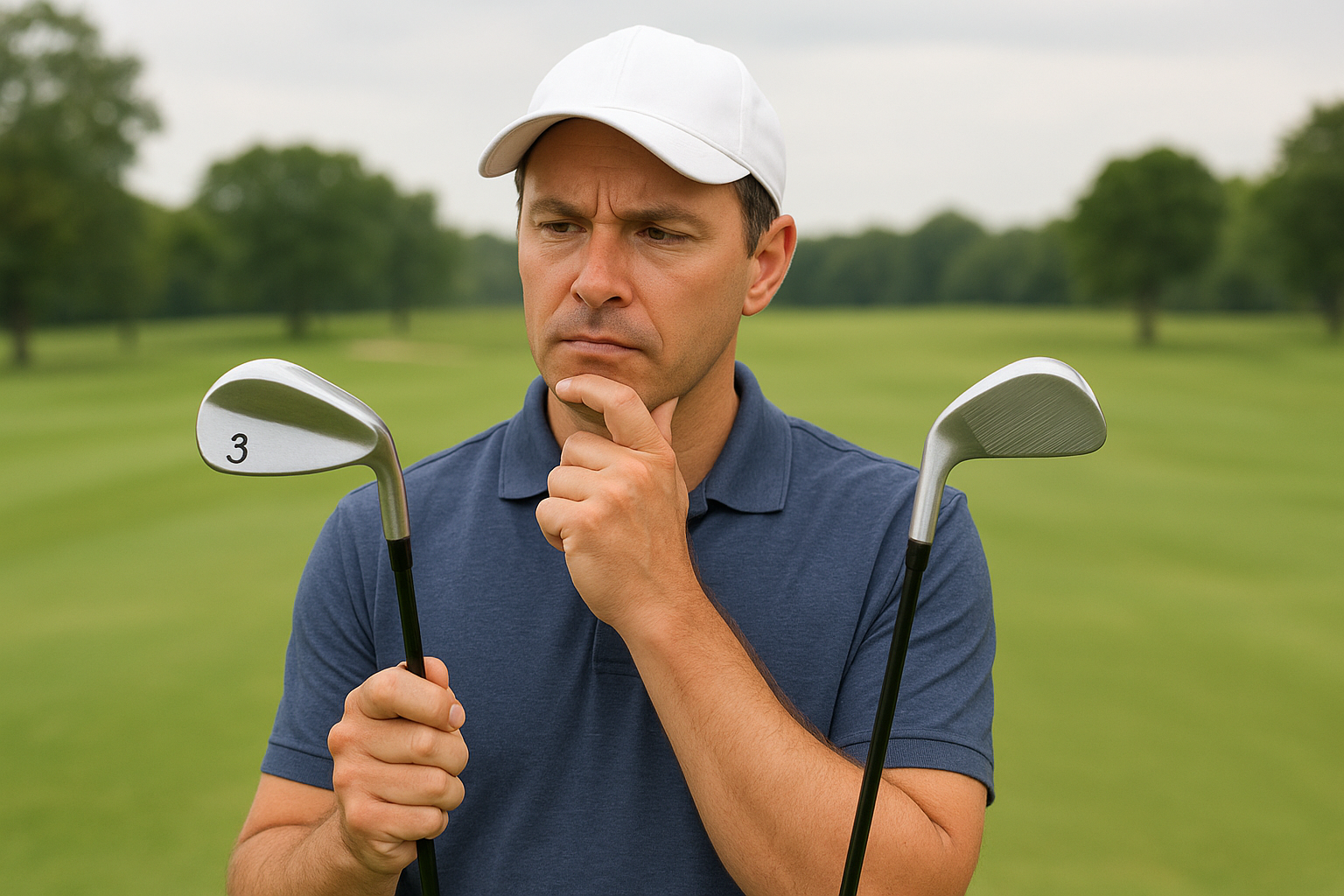3번 아이언부터 60도 웨지까지 무엇을 고를지 고민하는 골퍼