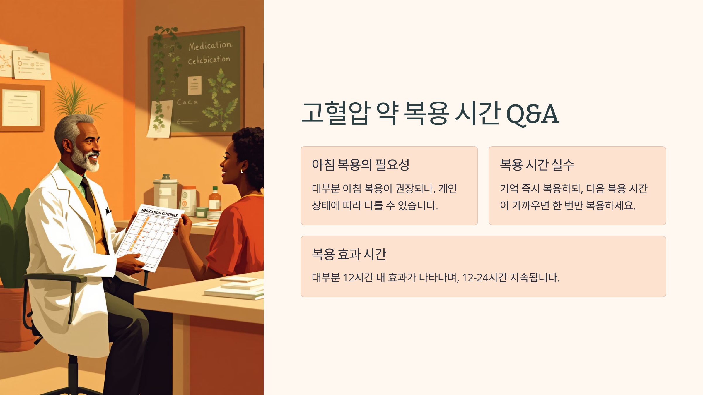 고혈압 약 복용시간