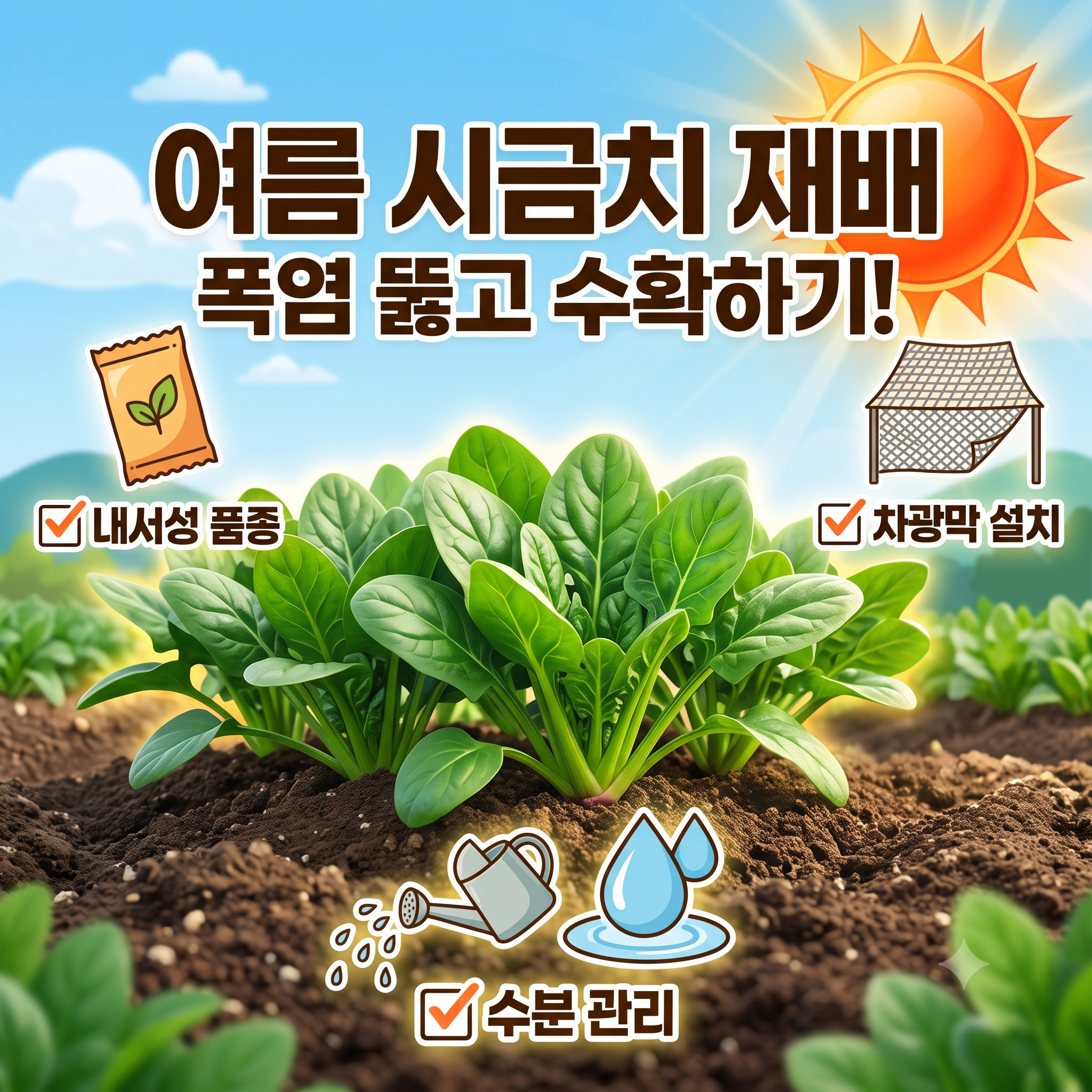 여름 시금치 재배 방법: 더위를 이기는 파종 시기와 핵심 관리 팁