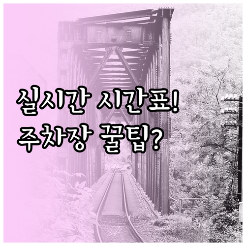 정읍역 실시간 시간표 확인 방법과 주..