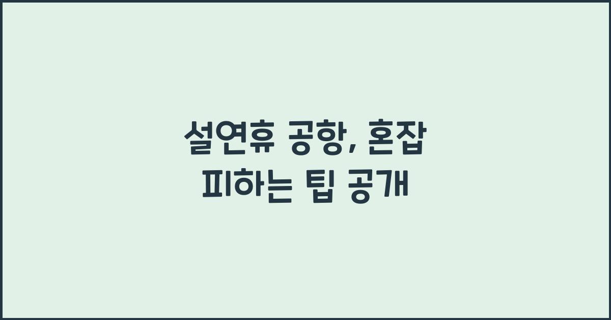 설연휴 공항