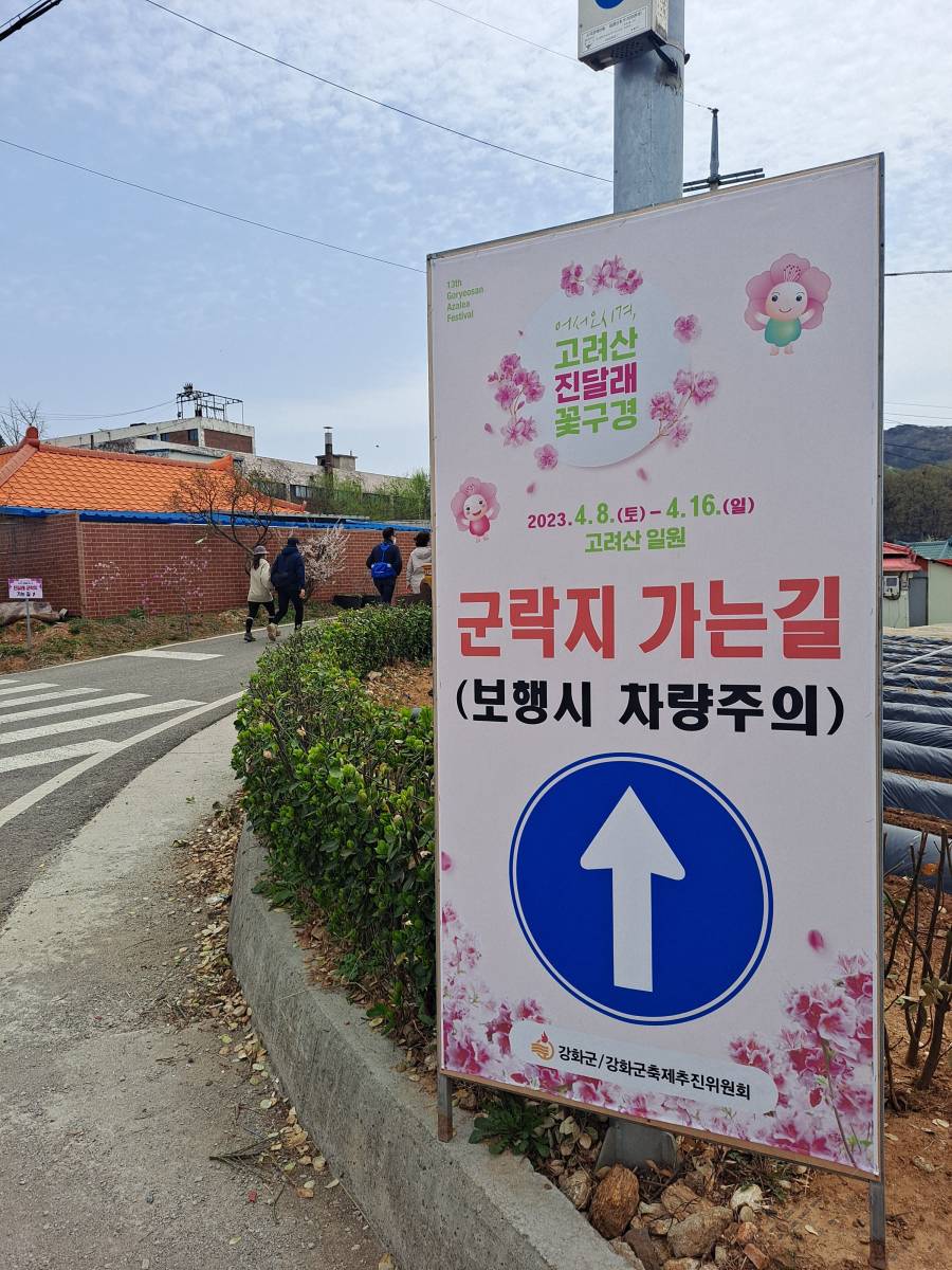 군락지 가는 길 표지판