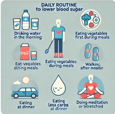 하루 혈당 낮추기 루틴
