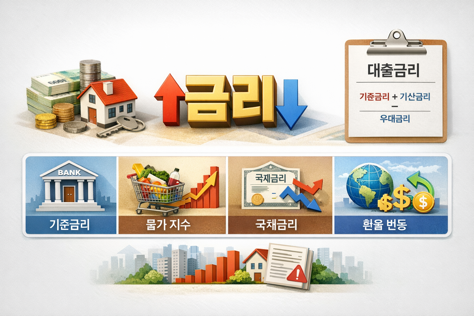 대출금리에 영향을 주는 기준금리 가산금리 우대금리 정보