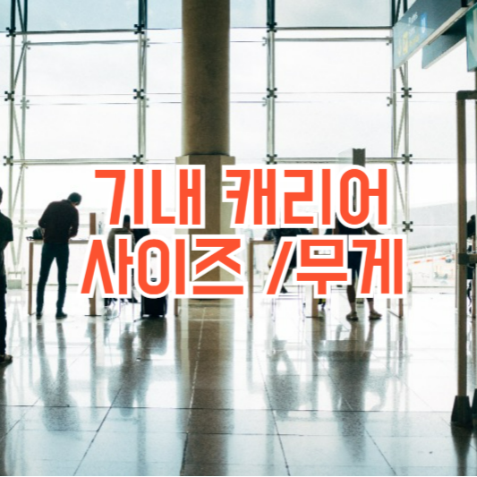기내 캐리어 사이즈 무게 항공사별 허용범위!
