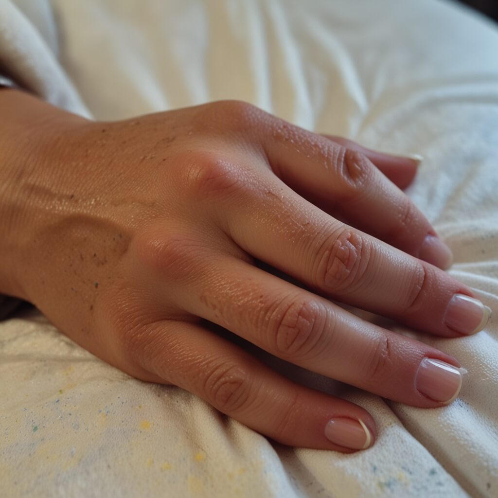 자고-일어나서-부은-손