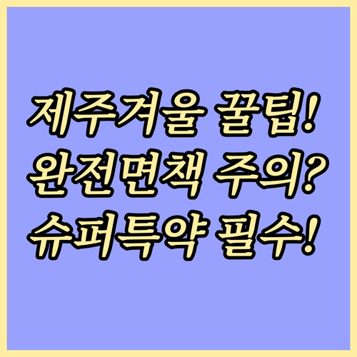 제주 겨울 렌터카 완전면책, '슈퍼 ..