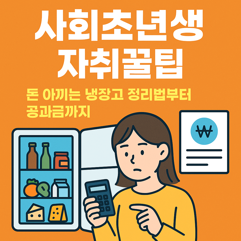 사회초년생 자취꿀팁: 돈 아끼는 냉장고 정리법부터 공과금까지