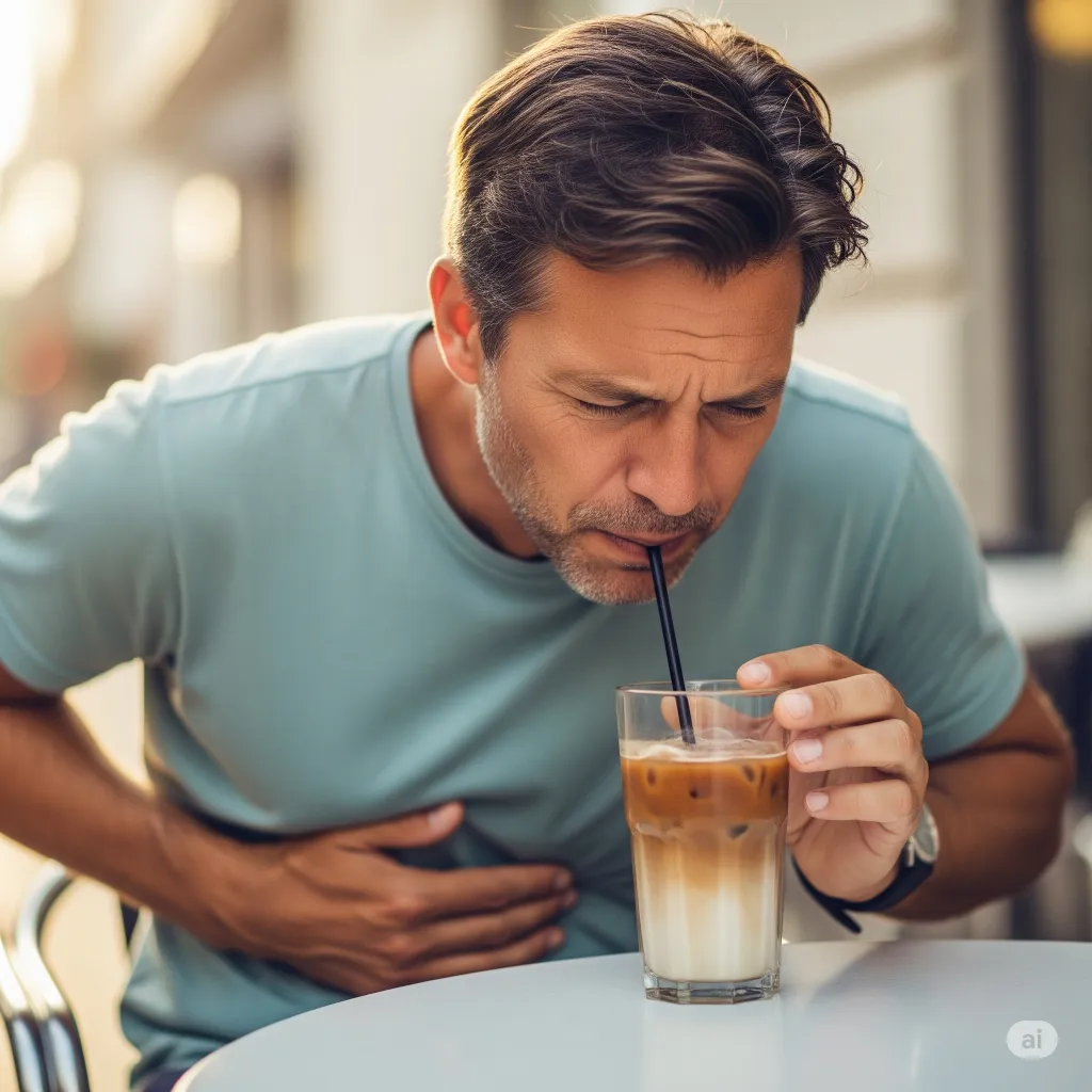 빨대커피가 일으키는 복부 가스