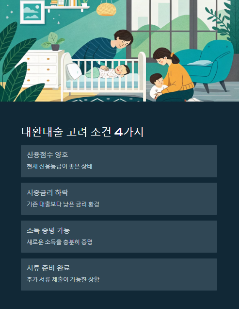 대환대출 고려 조건