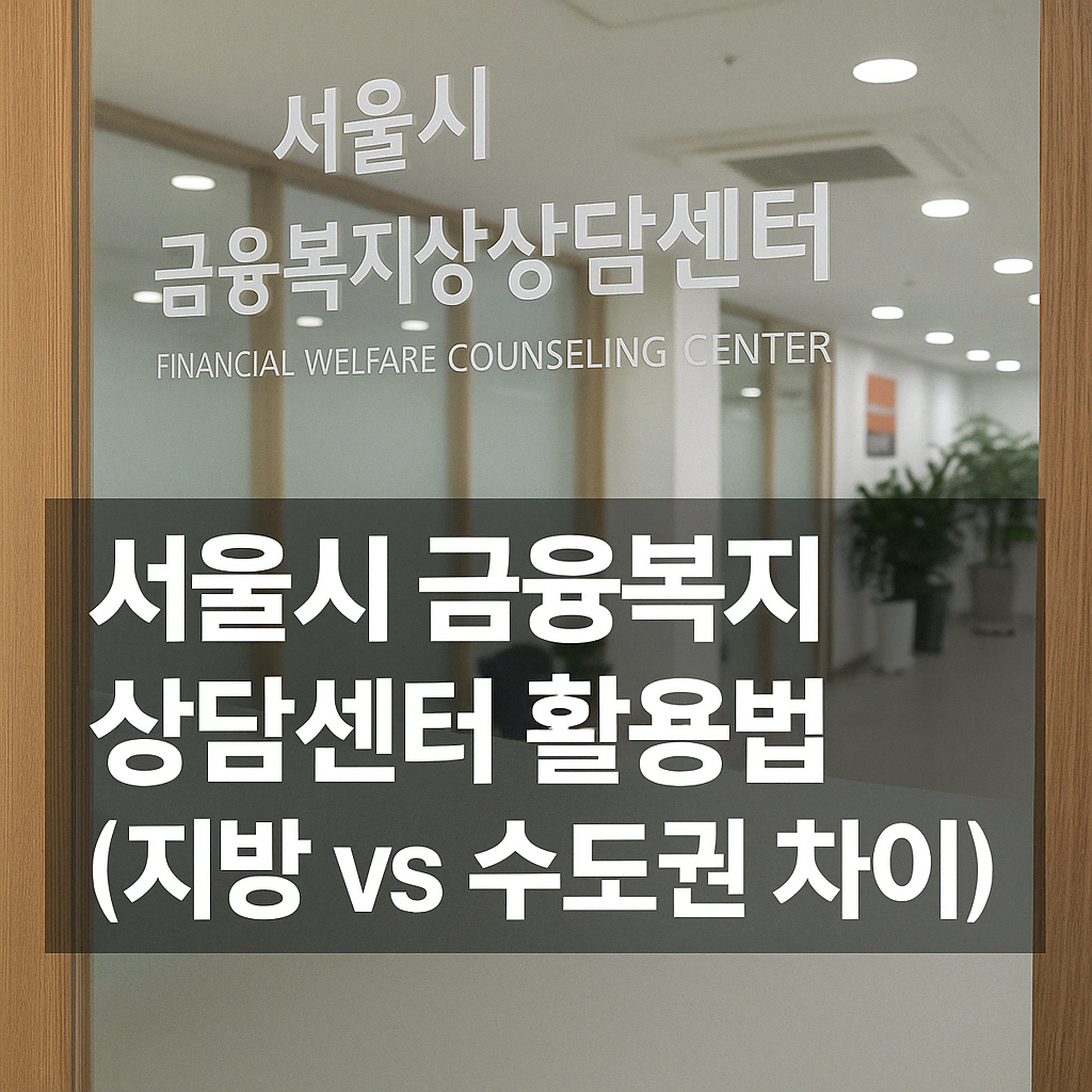 서울시 금융복지 상담센터 활용법 (지방 vs 수도권 차이)