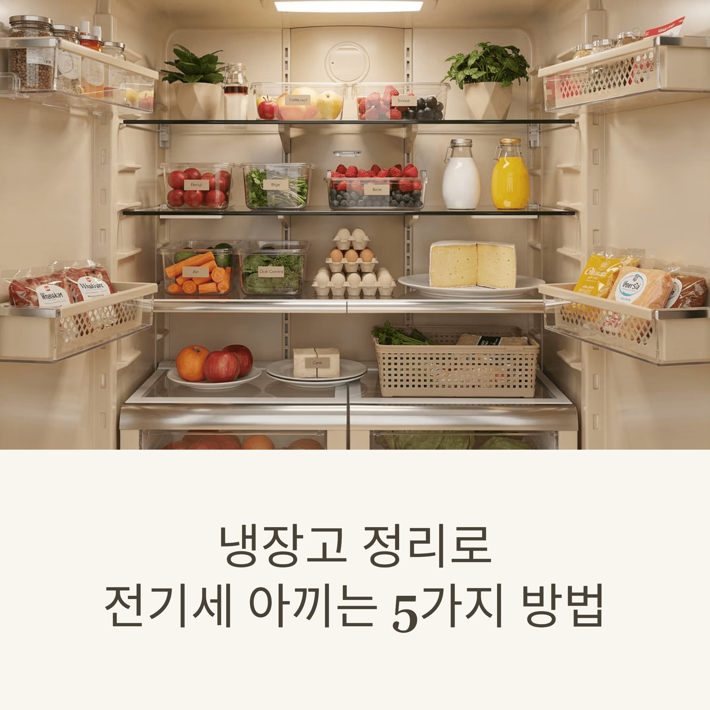 냉장고 정리로 전기세 아끼는 5가지 방법