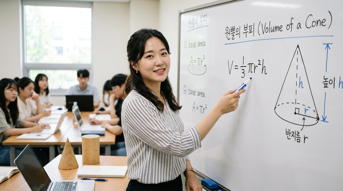 원뿔의 부피 공식