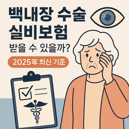백내장 수술, 실비보험 적용될까? 2025년 기준 총정리