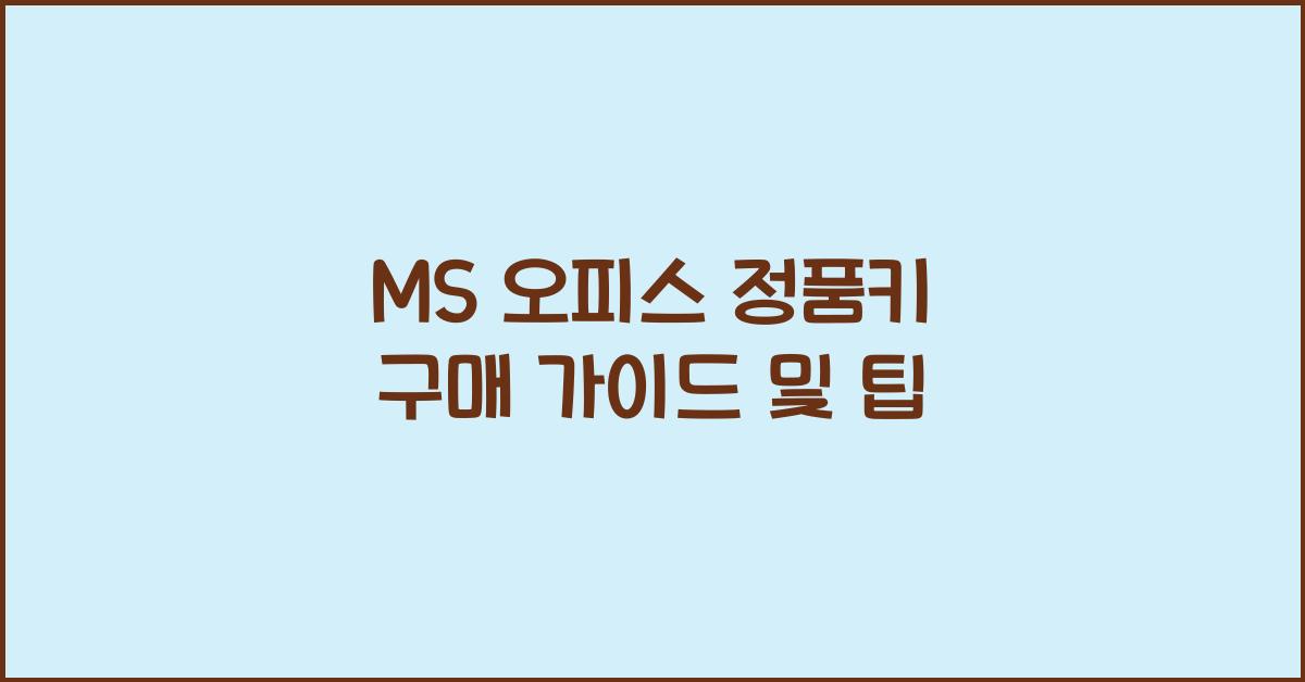 MS 오피스 정품키