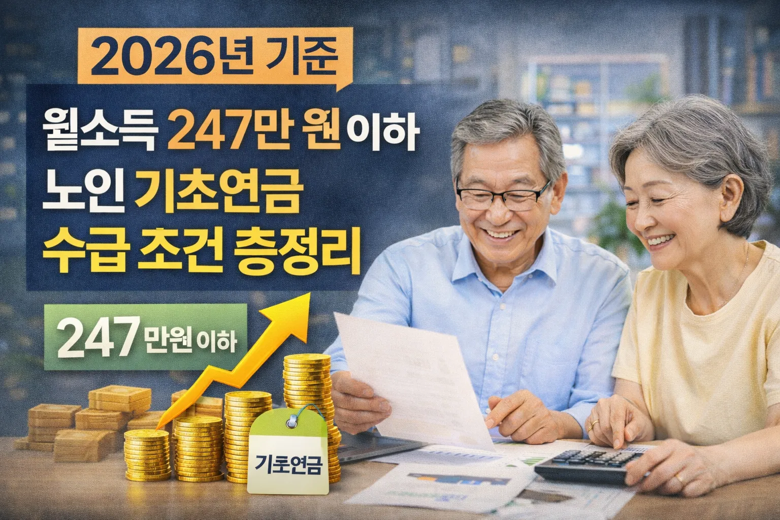 월소득 247만 원 이하 노인 기초연금 받는다