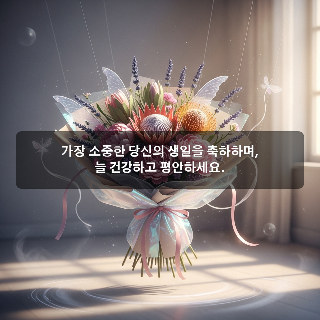 생일축하 꽃다발 이미지 문구 모음 메세지