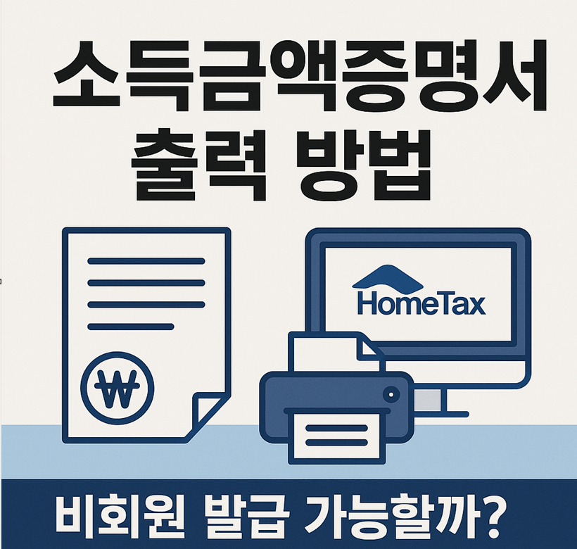 홈택스 소득금액증명서