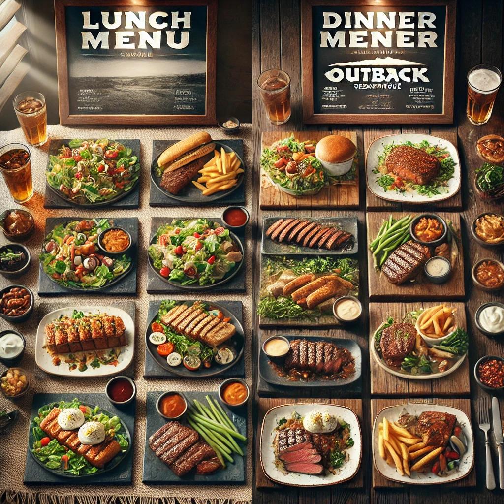 아웃백 런치 디너 메뉴 차이