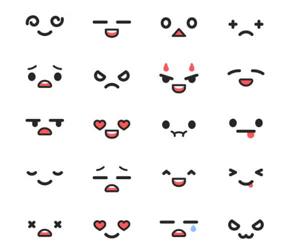 눈의 여러 가지 표정들