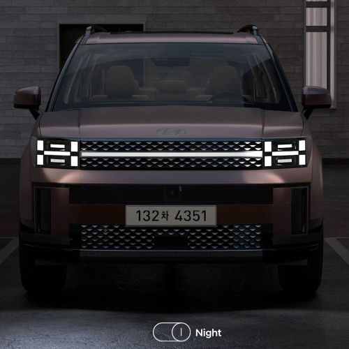 싼타페 하이브리드 전면(밤)