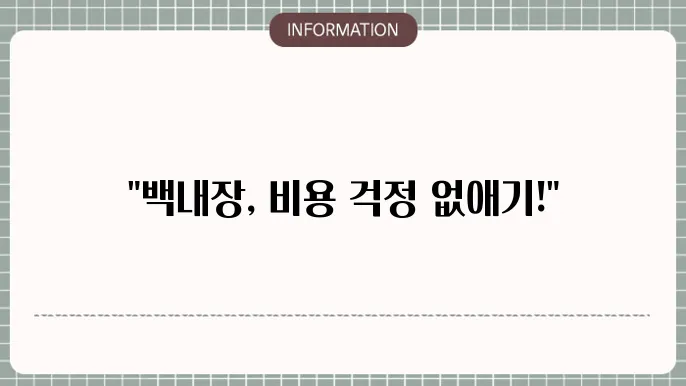 백내장 비용: 