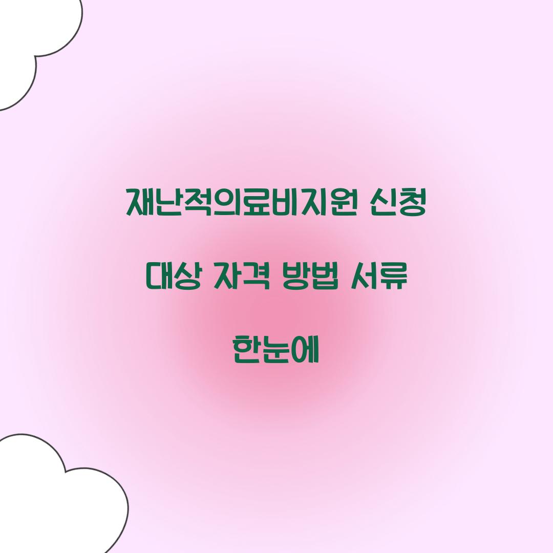 재난적의료비지원 신청