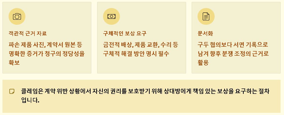 클레임 뜻