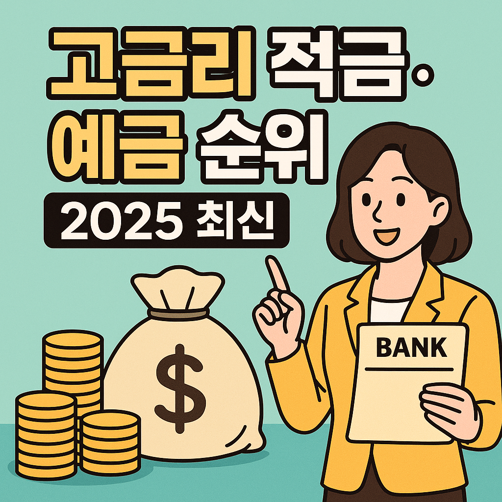 고금리 적금·예금 순위 (2025 최신)