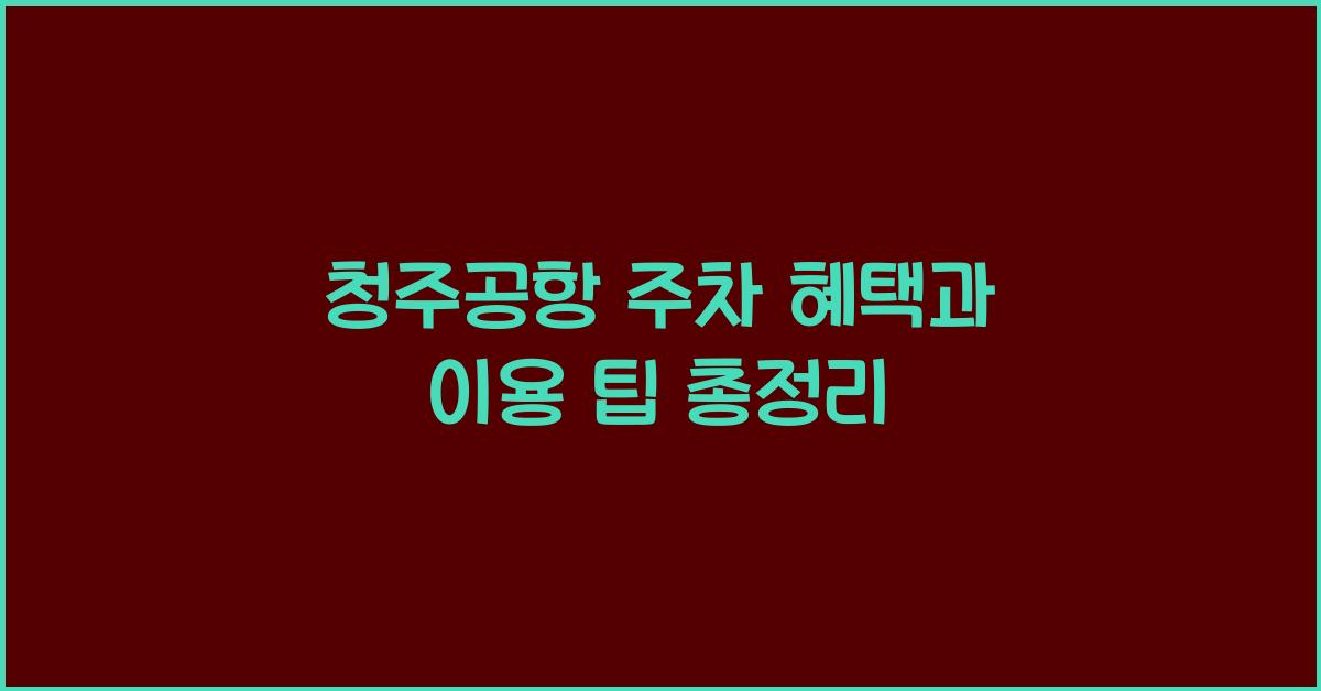 청주공항 주차
