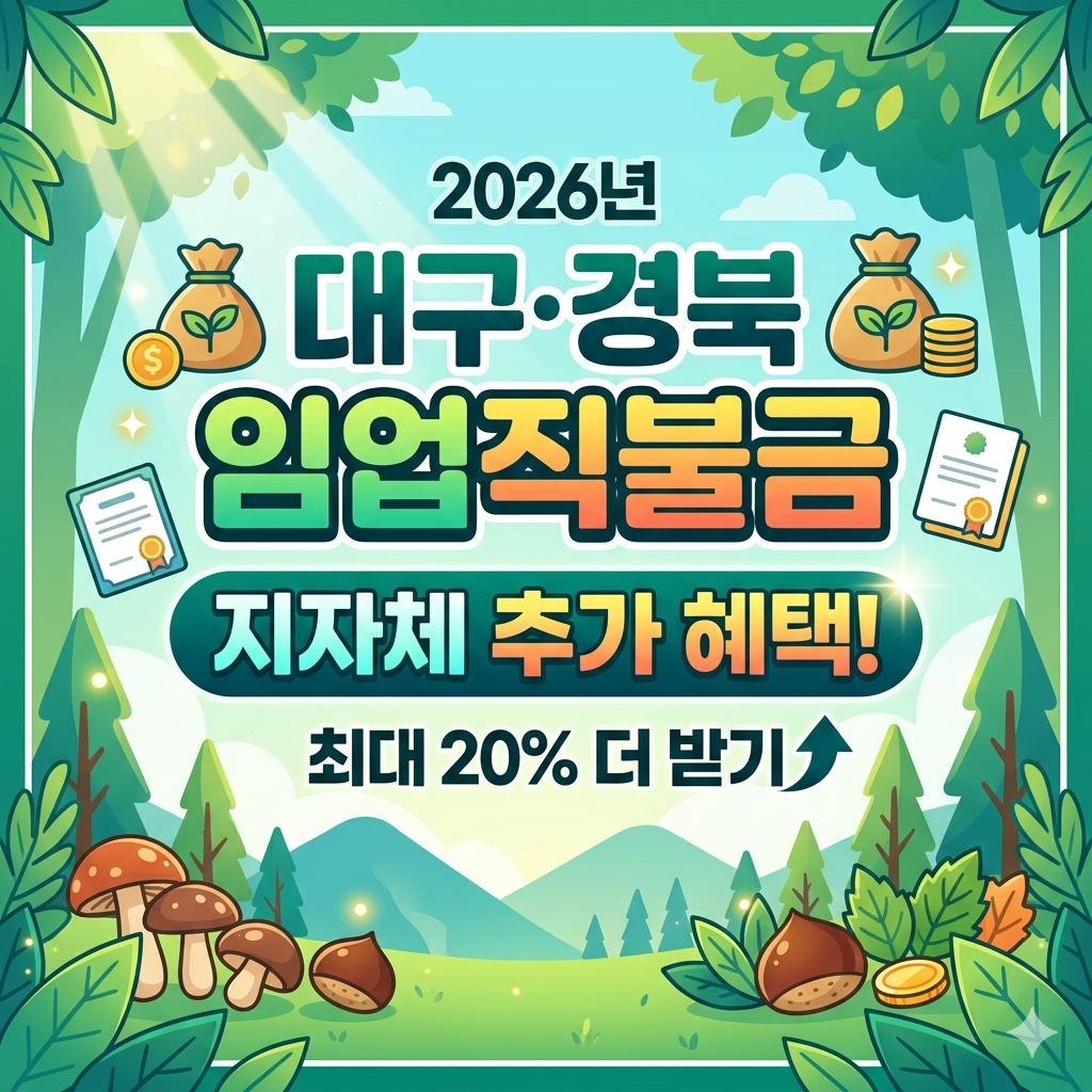 대구 경북 임업직불금 2026년 지자체 추가 혜택 3가지